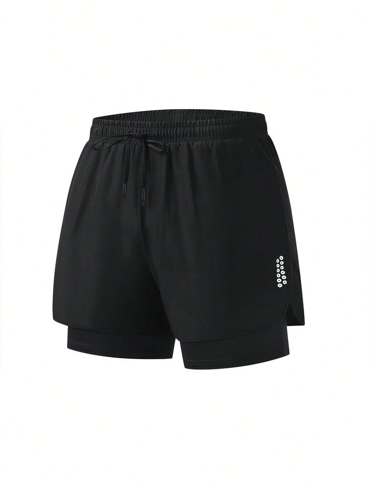 Women’s 2-in-1 Sports Shorts Geometric Pattern