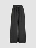 Classic Black Wide Leg Jogger Pants