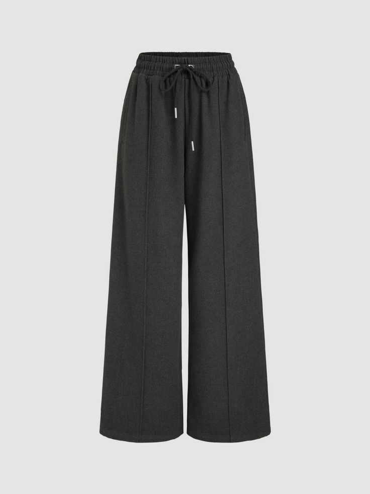 Classic Black Wide Leg Jogger Pants