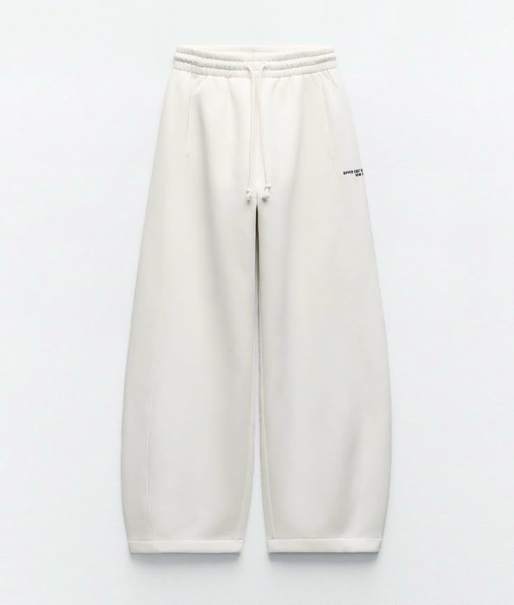 Premium Off-White Wide Leg Sweatpants